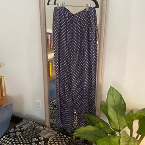 Printed wide leg flowy trouser